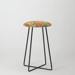 70s Retro Floral Stool