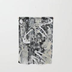003: a vibrant abstract design in black and white by Alyssa Hamilton Art Wall Hanging