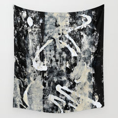003: a vibrant abstract design in black and white by Alyssa Hamilton Art Wall Tapestry