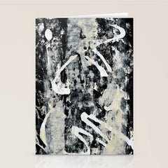 003: a vibrant abstract design in black and white by Alyssa Hamilton Art Stationery Card