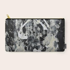 003: a vibrant abstract design in black and white by Alyssa Hamilton Art Carry All Pouch