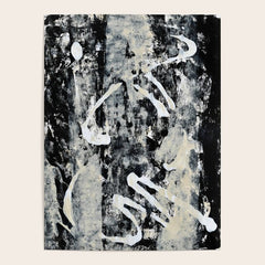 003: a vibrant abstract design in black and white by Alyssa Hamilton Art Poster