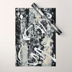 003: a vibrant abstract design in black and white by Alyssa Hamilton Art Wrapping Paper