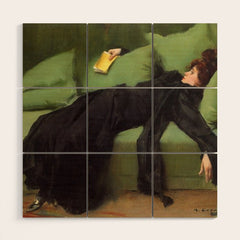 A Decadent Girl - Ramon Casas Wood Wall Art