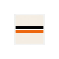 2 Stripes Black Orange Art Print