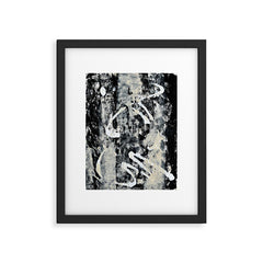 003: a vibrant abstract design in black and white by Alyssa Hamilton Art Framed Art Print