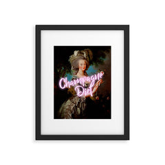 Champagne Diet' Marie Antoinette Framed Art Print