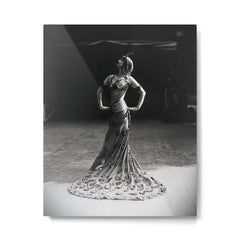1920 Spanish Flamenco dancer vintage starlet Ruth St Denis black and white photograph Metal Print