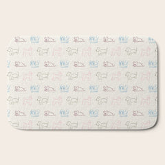 4 Pup Pals Doodle Bath Mat