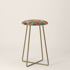 70s Retro Floral - Bold Stool