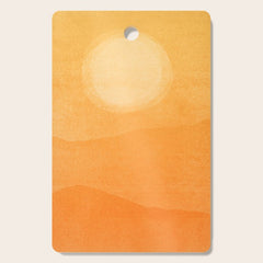 70s Style Golden Sunset Abstract Landscape Cutting Board