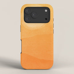70s Style Golden Sunset Abstract Landscape iPhone Case