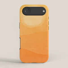 70s Style Golden Sunset Abstract Landscape iPhone Case