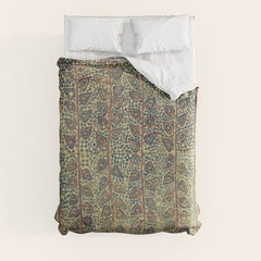18th Century Indian Tree Textile Digital Art Painting Duvet Cover