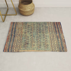18th Century Indian Tree Textile Digital Art Painting Rug