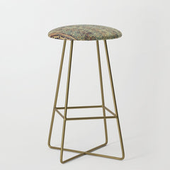 18th Century Indian Tree Textile Digital Art Painting Stool