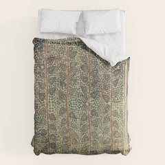 18th Century Indian Tree Textile Digital Art Painting Duvet Cover