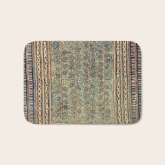 18th Century Indian Tree Textile Digital Art Painting Bath Mat