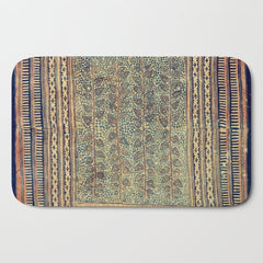 18th Century Indian Tree Textile Digital Art Painting Bath Mat