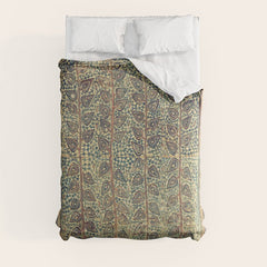 18th Century Indian Tree Textile Digital Art Painting Comforter