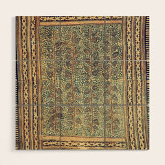 18th Century Indian Tree Textile Digital Art Painting Wood Wall Art