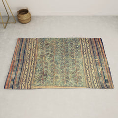 18th Century Indian Tree Textile Digital Art Painting Rug
