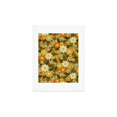 1970s Retro/Vintage Floral Pattern Art Print