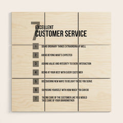 7 Excellent Customer Service, Customer Service Quotes, Quote To Print Wood Wall Art