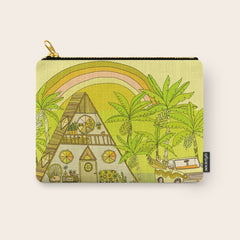 a frame simple living // banana pancakes // retro surf art by surfy birdy Carry All Pouch