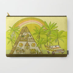 a frame simple living // banana pancakes // retro surf art by surfy birdy Carry All Pouch