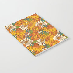 70s Retro Floral Notebook
