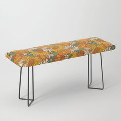 70s Retro Floral Bench