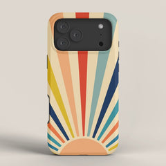 60s retro sun iPhone Case