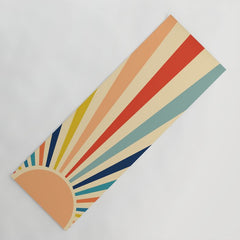 60s retro sun Yoga Mat