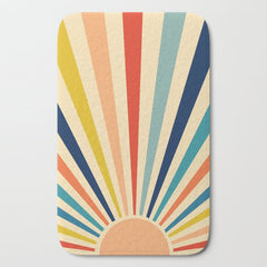 60s retro sun Bath Mat