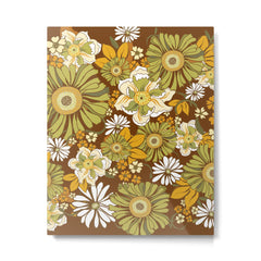 70s Retro Flower Power boho pattern Metal Print