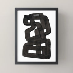 Boulder' Mid Century Modern Fun Abstract Shapes Mini Art Print