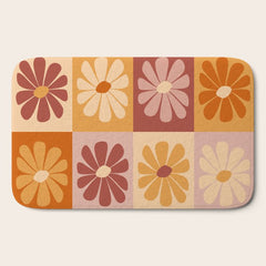 70's Daisy Bloom Bath Mat
