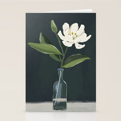 A flower in a vase Stationery Card