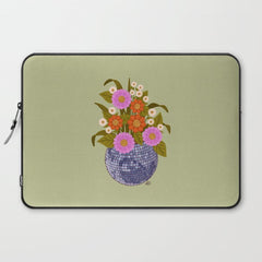 1970s Disco Ball Flower Pot Laptop Sleeve