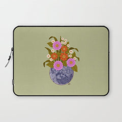 1970s Disco Ball Flower Pot Laptop Sleeve
