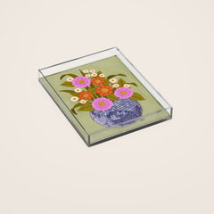 1970s Disco Ball Flower Pot Acrylic Tray
