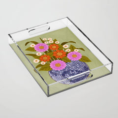 1970s Disco Ball Flower Pot Acrylic Tray