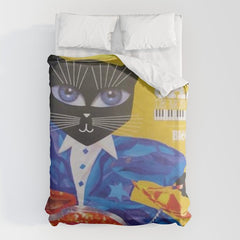 1994 Montreal Jazz Festival Cool Cat Poster No. 3 Gig Advertisement Duvet Cover