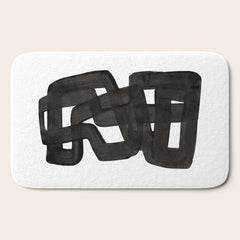 Boulder' Mid Century Modern Fun Abstract Shapes Bath Mat