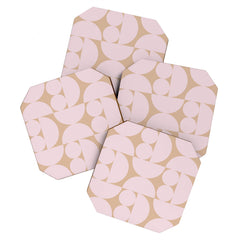 "Grapes and apple slices (pale pink)" Coaster