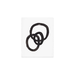 And I Op' Minimalist Ink Line Drawing Abstract Black Brush Strokes Modern Funky Maze by Ejaaz Haniff Art Print