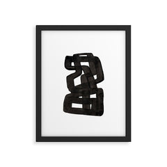 Boulder' Mid Century Modern Fun Abstract Shapes Framed Art Print