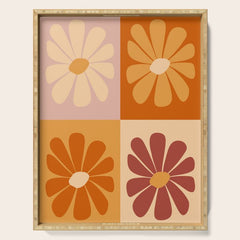 70's Daisy Bloom Serving Tray