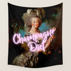 Champagne Diet' Marie Antoinette Wall Tapestry